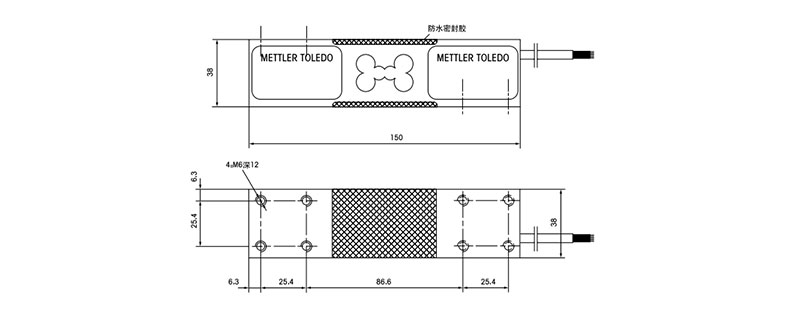 梅特勒托利多MT1241铝合金传感器 梁式传感器 包装秤传感器