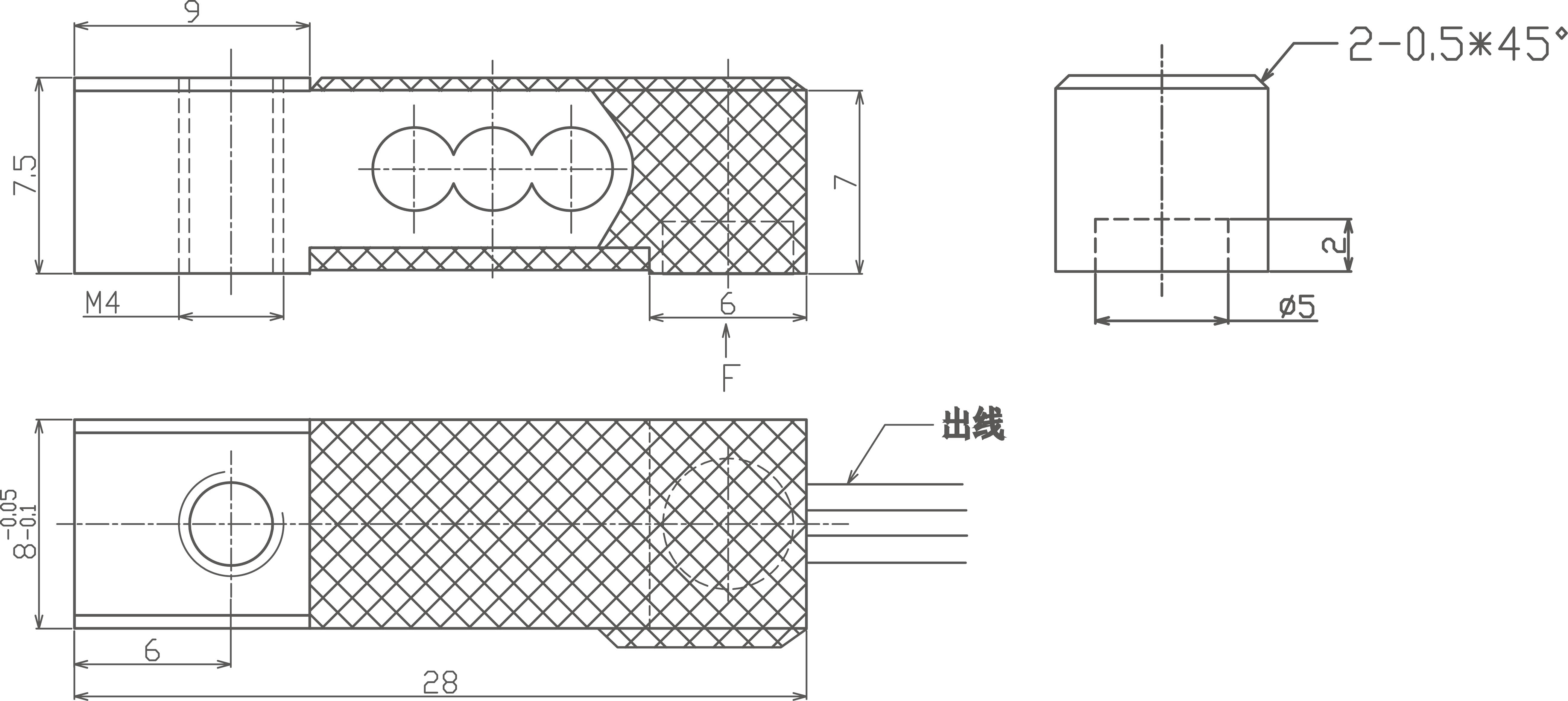 称重传感器外形尺寸