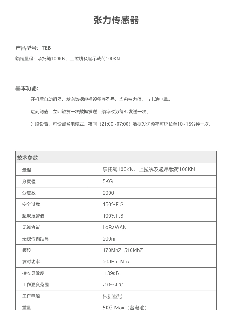 TEB张力传感器